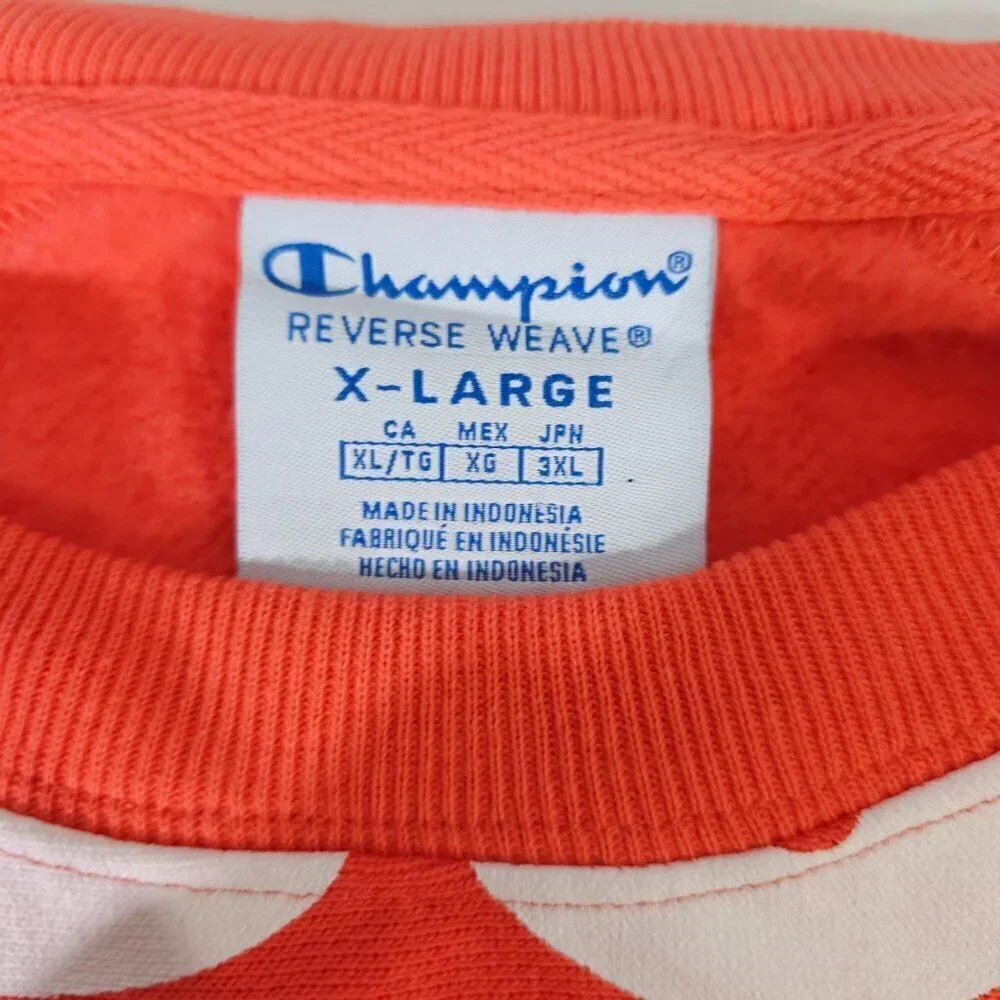 Champion Reverse Weave Crewneck Sweatshirt XL Papaya Heavyweight Cotton